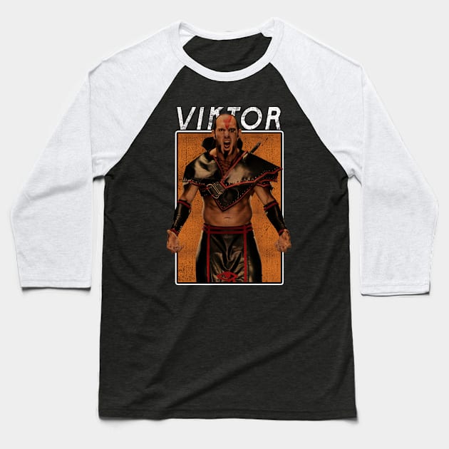 Vintage Wwe Viktor Baseball T-Shirt by The Gandol